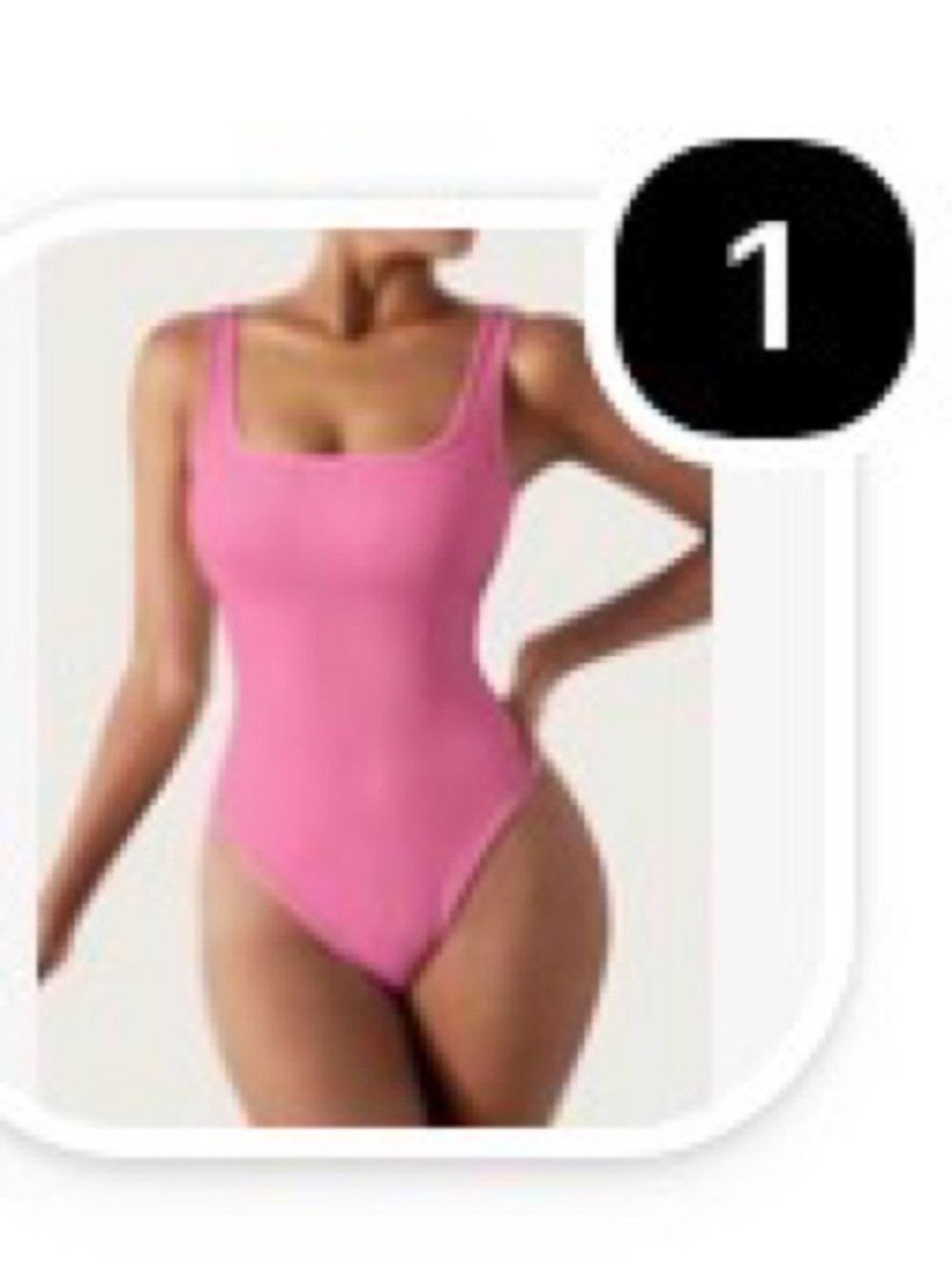 NEW! Suuksess  Sz L Ribbed Pink One-Piece Shapewear Bodysuit